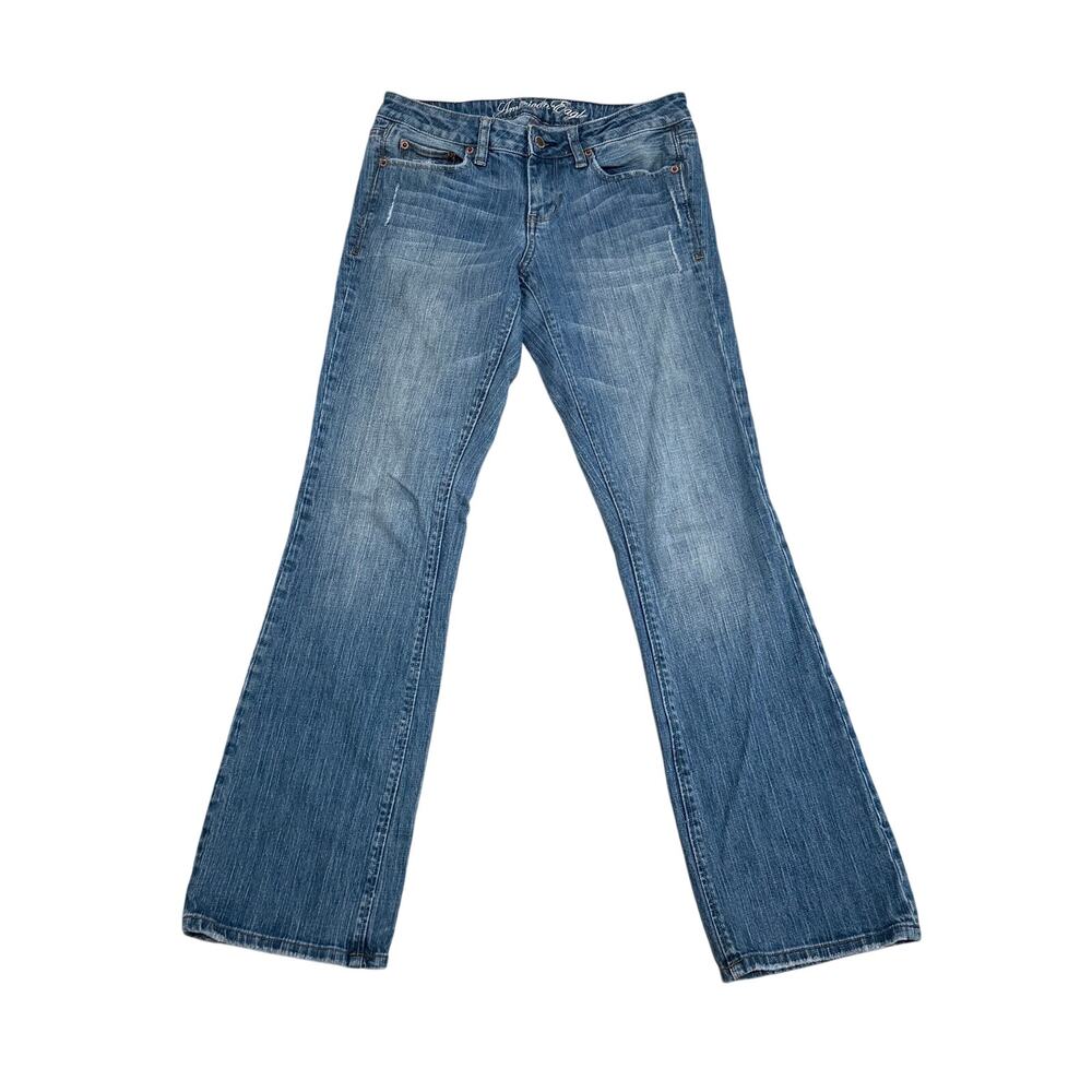 American Eagle Vintage Y2K True Boot Low Rise Jeans 4 Blue Medium Wash Denim